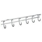 Suporte Porta-Xicaras Cromado Superior Com 6 Ganchos Para Fixação em Móvel ou ParedeMasutti Copat